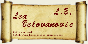 Lea Belovanović vizit kartica